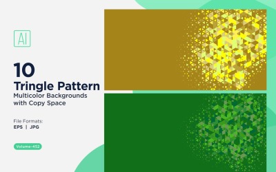 Bunte Dreiecke in verschiedenen Größen Vielseitiger Musterhintergrund 32