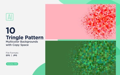Bunte Dreiecke in verschiedenen Größen Vielseitiger Musterhintergrund 33