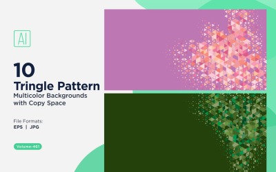Bunte Dreiecke in verschiedenen Größen Vielseitiger Musterhintergrund 41