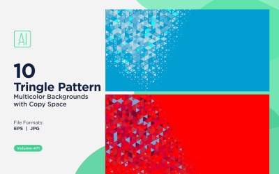 Bunte Dreiecke in verschiedenen Größen Vielseitiger Musterhintergrund 51