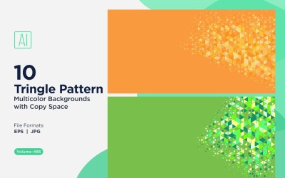 Bunte Dreiecke in verschiedenen Größen Vielseitiger Musterhintergrund 66