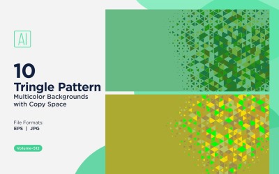 Bunte Dreiecke in verschiedenen Größen Vielseitiger Musterhintergrund 92