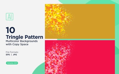 Colorful Triangles of Various Sizes Versatile Pattern Background 21