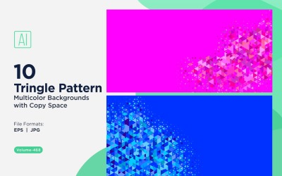 Colorful Triangles of Various Sizes Versatile Pattern Background 48