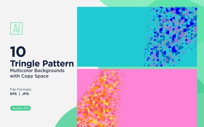 Colorful Triangles of Various Sizes Versatile Pattern Background 93