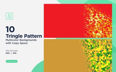 Triangoli colorati di varie dimensioni Versatile modello di sfondo 100