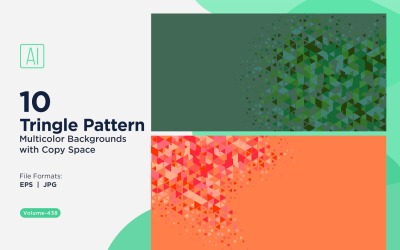 Triangoli colorati di varie dimensioni Versatile modello di sfondo 18