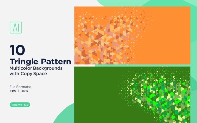 Triangoli colorati di varie dimensioni Versatile modello di sfondo 19