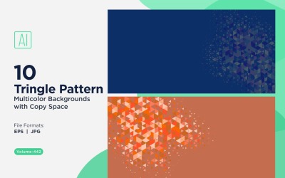 Triangoli colorati di varie dimensioni Versatile modello di sfondo 22