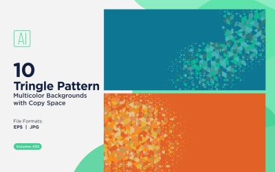 Triangoli colorati di varie dimensioni Versatile modello di sfondo 35