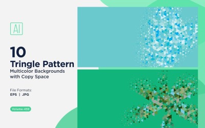 Triangoli colorati di varie dimensioni Versatile modello di sfondo 39