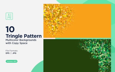 Triangoli colorati di varie dimensioni Versatile modello di sfondo 45