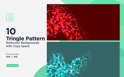 Triangoli colorati di varie dimensioni Versatile modello di sfondo 49