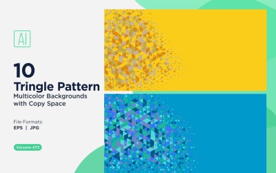 Triangoli colorati di varie dimensioni Versatile modello di sfondo 53