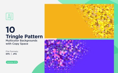 Triangoli colorati di varie dimensioni Versatile modello di sfondo 54