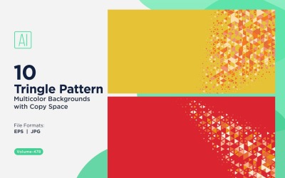 Triangoli colorati di varie dimensioni Versatile modello di sfondo 58