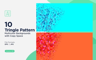 Triangoli colorati di varie dimensioni Versatile modello di sfondo 61