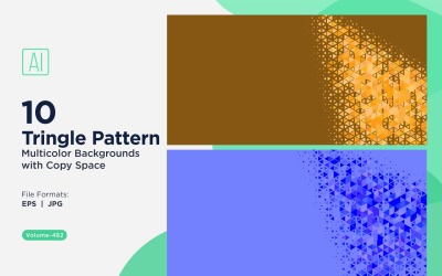 Triangoli colorati di varie dimensioni Versatile modello di sfondo 62