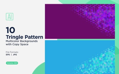 Triangoli colorati di varie dimensioni Versatile modello di sfondo 63