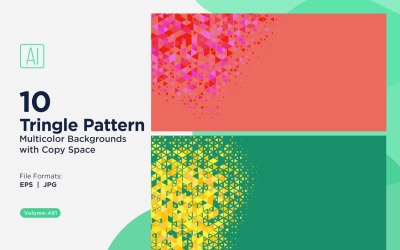 Triangoli colorati di varie dimensioni Versatile modello di sfondo 71
