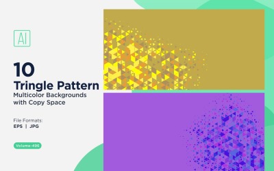 Triangoli colorati di varie dimensioni Versatile modello di sfondo 76