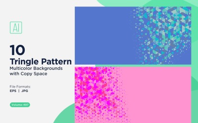 Triangoli colorati di varie dimensioni Versatile modello di sfondo 77
