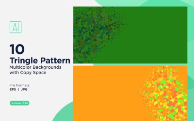 Bunte Dreiecke in verschiedenen Größen Vielseitiger Musterhintergrund 104