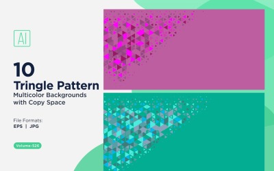 Bunte Dreiecke in verschiedenen Größen Vielseitiger Musterhintergrund 106