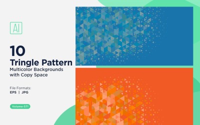 Bunte Dreiecke in verschiedenen Größen Vielseitiger Musterhintergrund 151