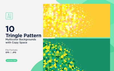 Bunte Dreiecke in verschiedenen Größen Vielseitiger Musterhintergrund 164