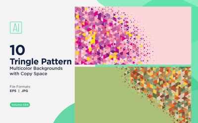 Bunte Dreiecke in verschiedenen Größen Vielseitiger Musterhintergrund 174