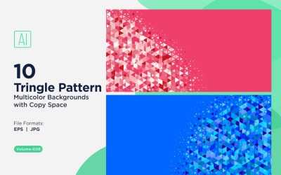 Bunte Dreiecke in verschiedenen Größen Vielseitiger Musterhintergrund 188