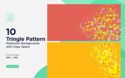 Colorful Triangles of Various Sizes Versatile Pattern Background 146