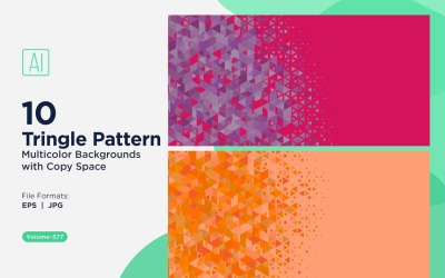 Colorful Triangles of Various Sizes Versatile Pattern Background 157