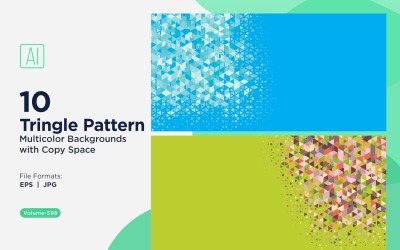 Colorful Triangles of Various Sizes Versatile Pattern Background 178