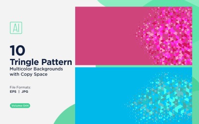 Färgglada trianglar i olika storlekar mångsidigt mönsterbakgrund 124