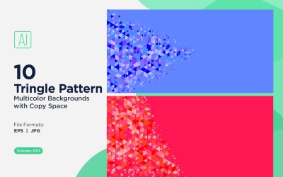 Färgglada trianglar i olika storlekar mångsidigt mönsterbakgrund 133
