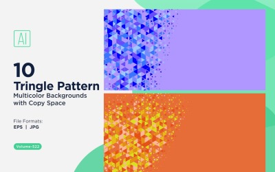 Triangoli colorati di varie dimensioni Versatile modello di sfondo 102