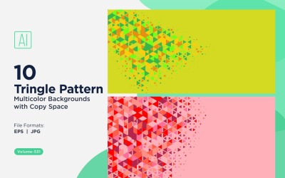 Triangoli colorati di varie dimensioni Versatile modello di sfondo 111