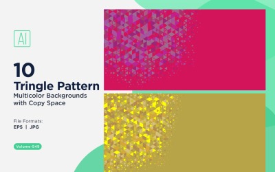 Triangoli colorati di varie dimensioni Versatile modello di sfondo 129