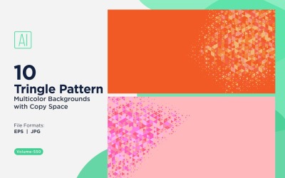 Triangoli colorati di varie dimensioni Versatile modello di sfondo 130