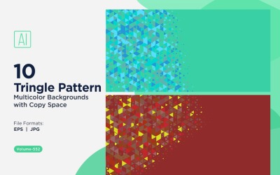 Triangoli colorati di varie dimensioni Versatile modello di sfondo 132