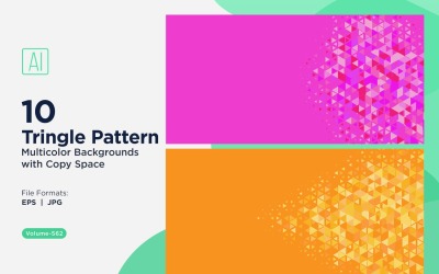 Triangoli colorati di varie dimensioni Versatile modello di sfondo 142