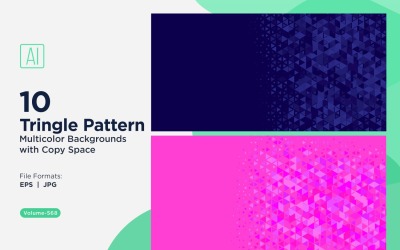 Triangoli colorati di varie dimensioni Versatile modello di sfondo 148