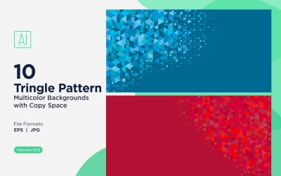 Triangoli colorati di varie dimensioni Versatile modello di sfondo 152