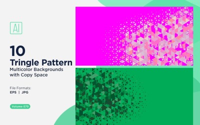 Triangoli colorati di varie dimensioni Versatile modello di sfondo 159