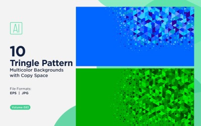 Triangoli colorati di varie dimensioni Versatile modello di sfondo 163