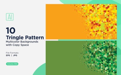 Triangoli colorati di varie dimensioni Versatile modello di sfondo 172