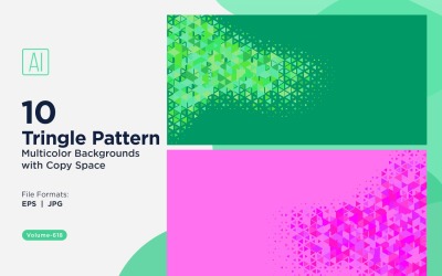 Triangoli colorati di varie dimensioni Versatile modello di sfondo 198