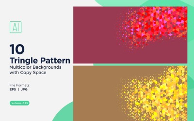 Triangoli colorati di varie dimensioni Versatile modello di sfondo 205